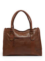 Sac Shopping  Cow Cuir Basilic pepper Marron cow BCOW31
