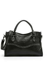 Sac Port Main Glam Cuir Basilic pepper Noir glam BGLA22