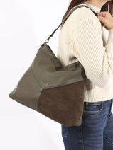 Sac Port paule Cobra David jones Vert cobra 3-vue-porte