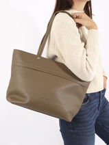 Sac Port paule A4 Everest David jones Marron everest 3-vue-porte
