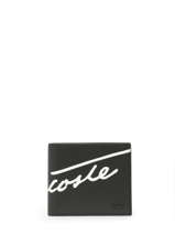 Portefeuille Cuir Lacoste Noir fg seasonal NH4408FW