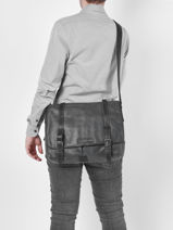 Messenger Tas Joseph Leder Arthur & aston Zwart marco 13-vue-porte