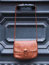 Sac Bandoulière Doha Cuir Basilic pepper Marron doha BDOH02