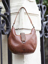 Sac Port paule Toscane Cuir Basilic pepper Marron toscane BTOS03