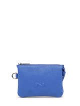 Porte-monnaie 2 Compartiments Cuir Nathan baume Bleu original n 302N