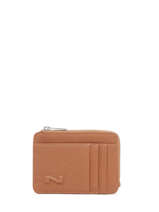 Porte-monnaie Avec Porte-cartes Cuir Nathan baume Marron original n 217N