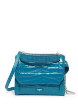 Sac Rabat M Ninon Croco Cuir Lancel Bleu ninon A10930