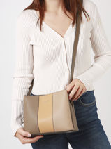 Cross Body Tas Pyramide David jones Beige pyramide 1-vue-porte