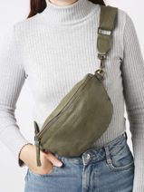 Heuptasje Cow Leder Basilic pepper Groen cow BCOW55-vue-porte