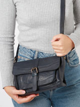 Sac Bandoulire Basilic pepper Bleu cow BCOW61-vue-porte