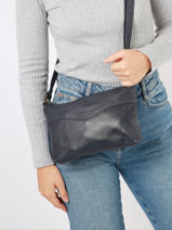 Cross Body Tas Cow Leder Basilic pepper Blauw cow BCOW68-vue-porte