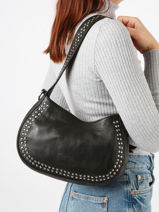 Cross Body Tas Glam Leder Basilic pepper Zwart glam BGLA69-vue-porte