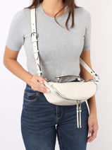 Sac Bandouli�re S Origami Cuir Lancel Gris origami A12527-vue-porte