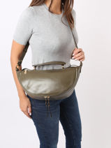 Sac Bandoulire M Origami Cuir Lancel Vert origami A12528-vue-porte