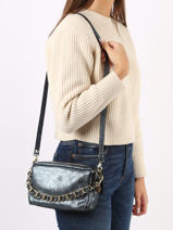 Cross Body Tas Vintage Leder Mila louise Blauw vintage 23673X-vue-porte