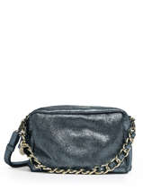 Cross Body Tas Vintage Leder Mila louise Blauw vintage 23673X