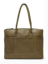 Sac Port paule A4 + Pc 15" Four Seasons Cuir Milano Vert four seasons SOPLB068