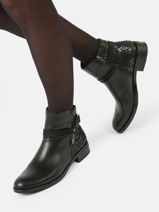 Bottines Tierra En Cuir Dorking Noir women D8906-vue-porte