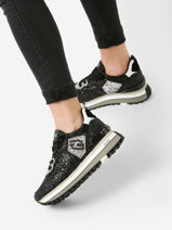 Sneakers Maxi Wonder 24 Liu jo Zwart women BF3013TW-vue-porte