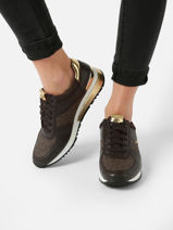 Sneakers Allie Uit Leder Michael kors Bruin women R6ALFP2B-vue-porte