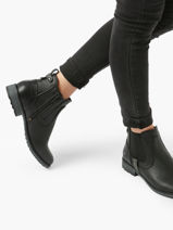Bottines Mustang Noir women 1265522-vue-porte