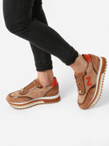 Sneakers En Cuir Nathan baume Marron women 232NS26-vue-porte