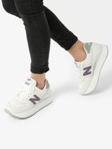Sneakers Wl574 En Cuir New balance Blanc women WL574ZFG-vue-porte