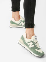 Sneakers Wl574 New balance Vert women WL574AJ2-vue-porte