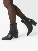 Bottines  Talon En Cuir Tamaris Noir women 41-vue-porte