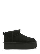 Boots Classic Ultra Mini Platform Uit Leder Ugg Zwart women 1135092