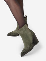 Santiags En Cuir Alma en pena Vert women I23438-vue-porte