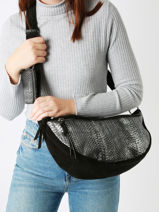 Sac Bandouli�re June Great by sandie Noir june SNA-vue-porte