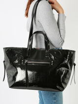 Sac Port Main Jess Aspect Mtallis Great by sandie Noir jess PU-vue-porte