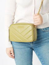 Sac Bandoulire Soft Matelass Cuir Lancaster Vert soft matelasse 22-vue-porte