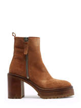 Bottines  Talon En Cuir En Cuir En Cuir Alpe Marron women 26831115
