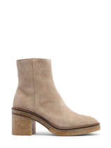 Bottines En Cuir Alpe Beige women 26261122