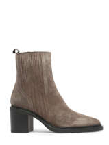 Bottines  Talon En Cuir Alpe Gris women 24631121