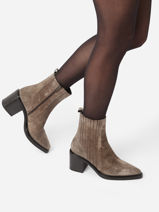 Bottines  Talon En Cuir Alpe Gris women 24631121-vue-porte