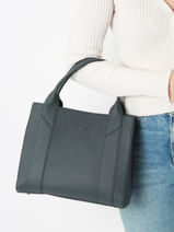 Handtas Breda Leder Nathan baume Blauw mondrian 2-vue-porte