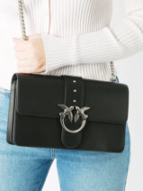 Sac Bandouli�re Love Bag Icon Pinko Noir love bag icon AF1-vue-porte