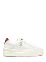 Sneakers En Cuir Tommy hilfiger Blanc women 7568YBH