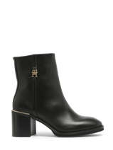 Bottines  Talon En Cuir Tommy hilfiger Noir women 7539BDS