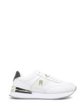 Sneakers En Cuir Tommy hilfiger Blanc women 7306YBS