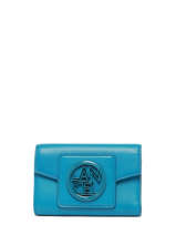 Portefeuille Compact Roxane Cuir Lancel Bleu roxane A12078