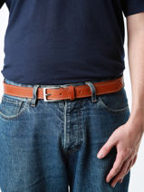 Ceinture Petit prix cuir Noir belt 30-vue-porte