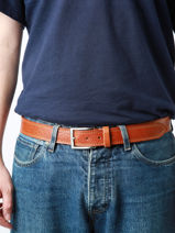 Ceinture Petit prix cuir Marron belt 35-vue-porte