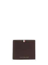 Portefeuille Leder Tommy hilfiger Bruin corporate AM11598