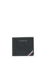 Portefeuille Leder Tommy hilfiger Zwart central AM11589