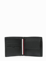 Portefeuille Leder Tommy hilfiger Zwart central AM11589-vue-porte