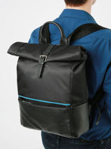 Sac  Dos Business 1 Compartiment Etrier Noir sport ESPO8102-vue-porte